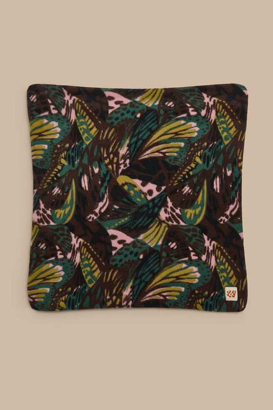 Bruna - Fleece Cushion Cover in Botanist Butterfly Print
