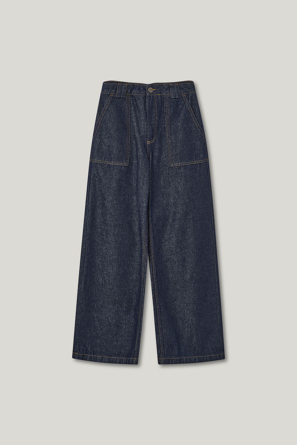 Delores - Wide Leg Jeans Organic Cotton Denim in Indigo