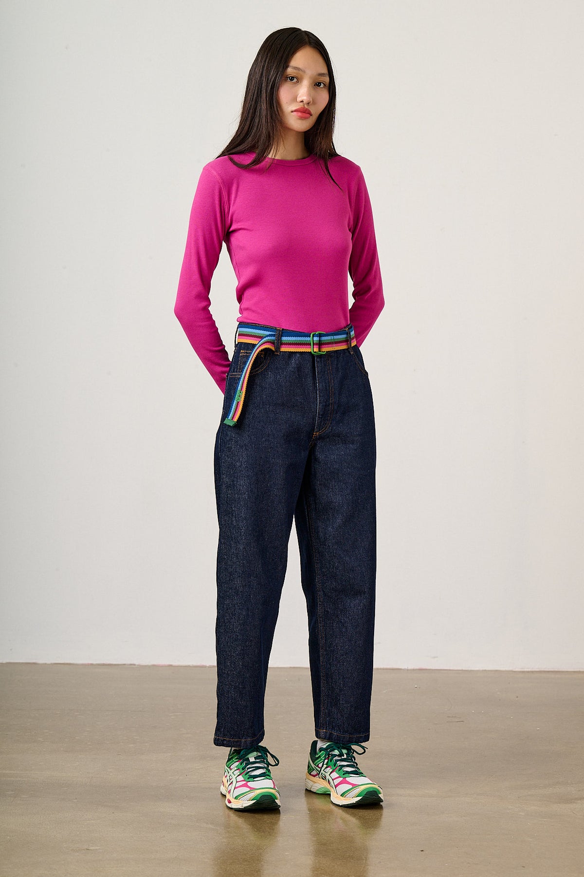 Drew - Cropped Straight Leg Jeans Organic Cotton Denim in Vintage Indigo