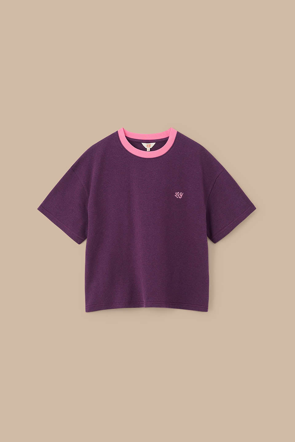 Everlie - Oversized T-Shirt Organic Cotton in Burgundy