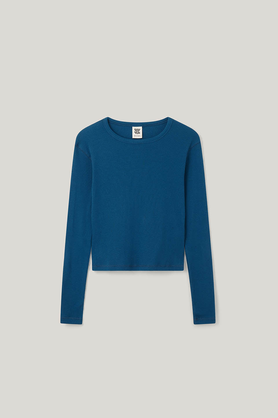 Grayson - Long Sleeve Top Cotton in Blue Opal