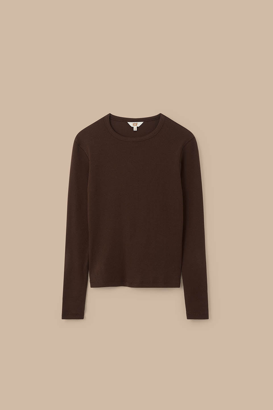 Grayson - Long Sleeve Top Cotton in Chocolate