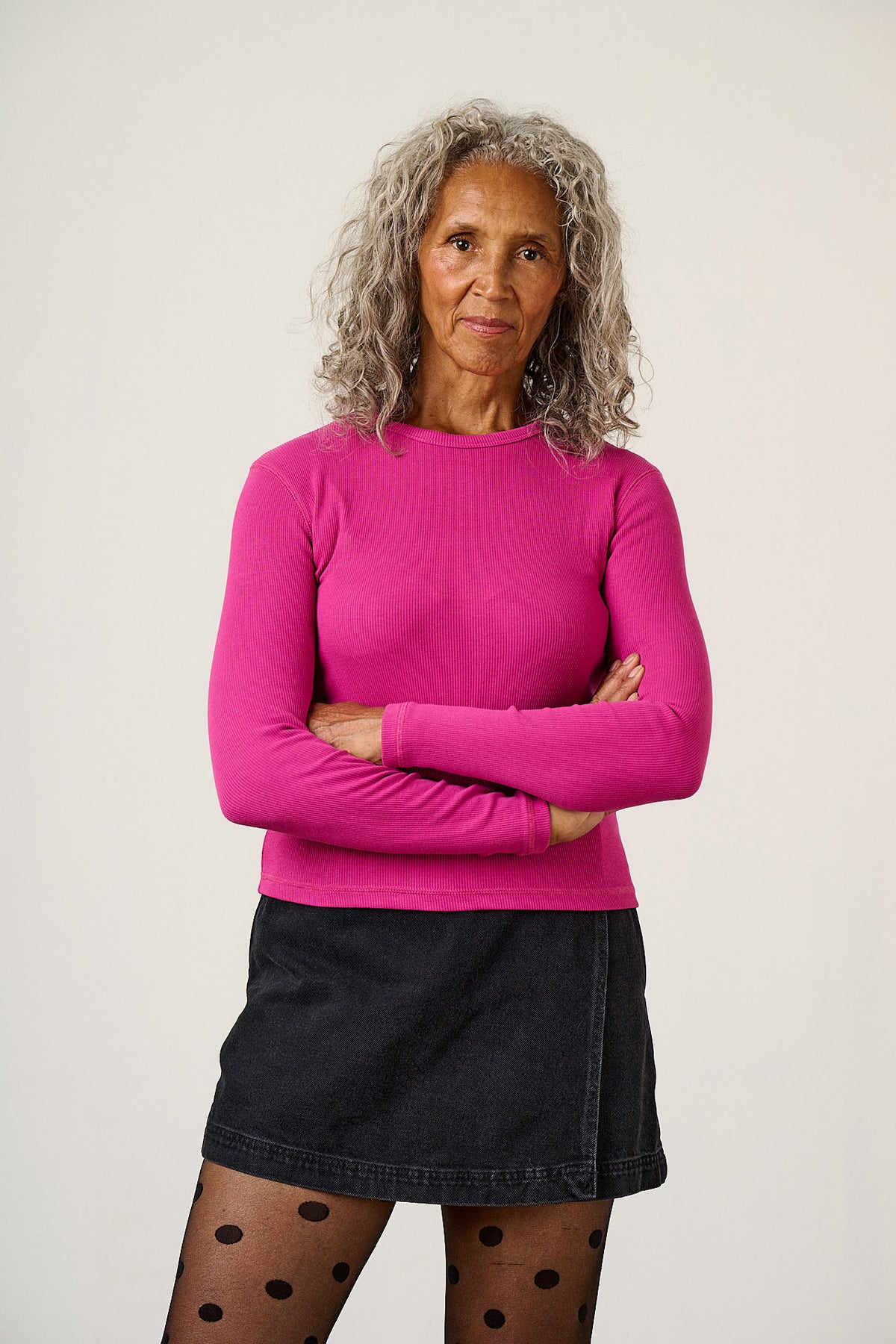 Grayson - Long Sleeve Top Cotton in Pink