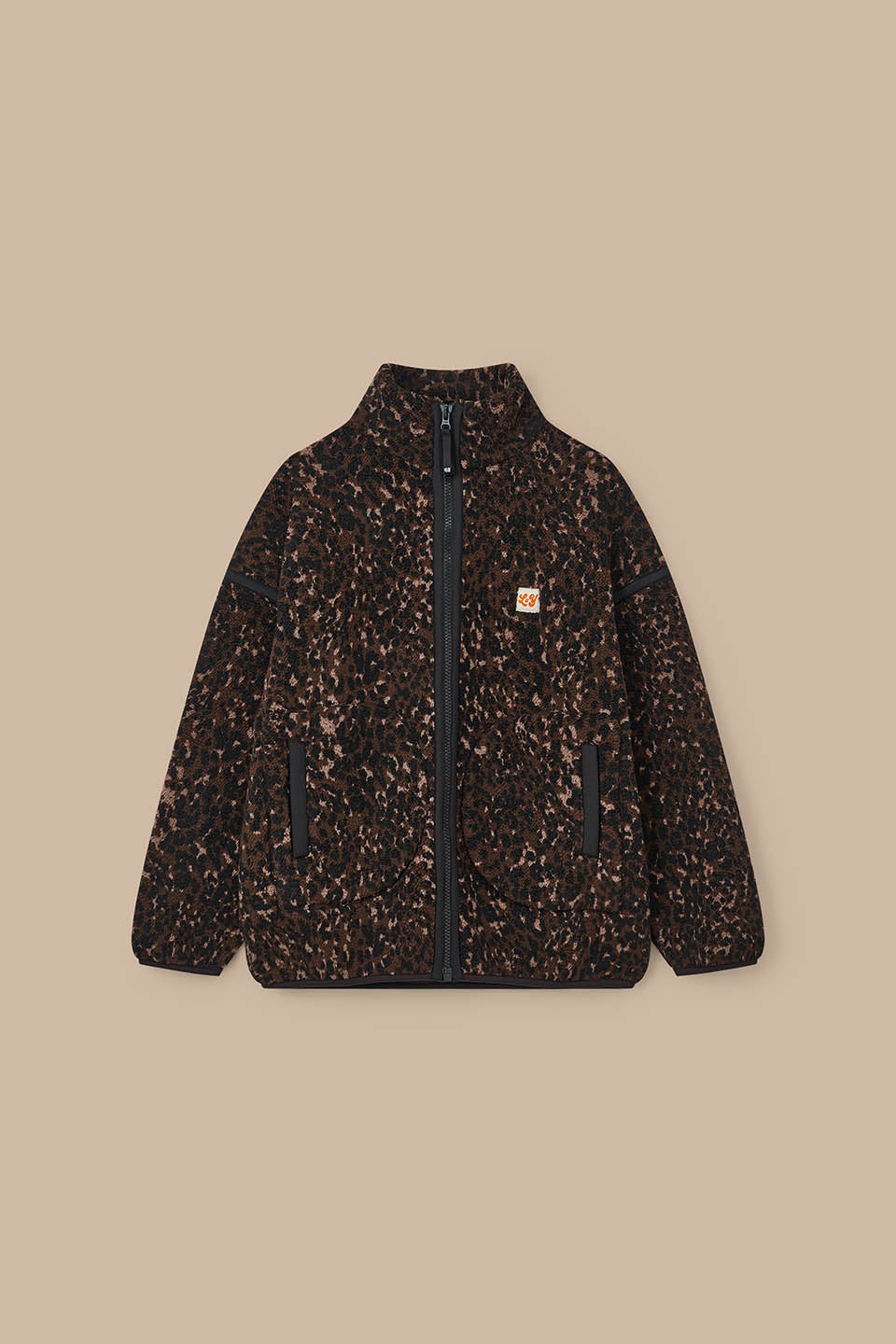 Hayes - Zip Through Fleece Recycled Polyester Borg in Animal