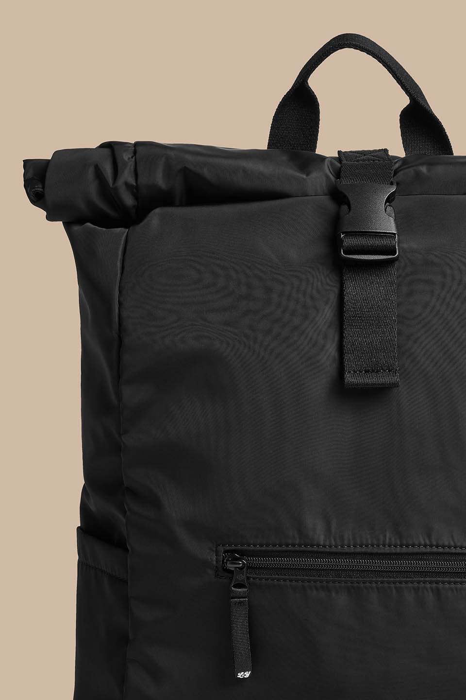 Jenson - Roll Top Backpack Recycled Polyester in Black