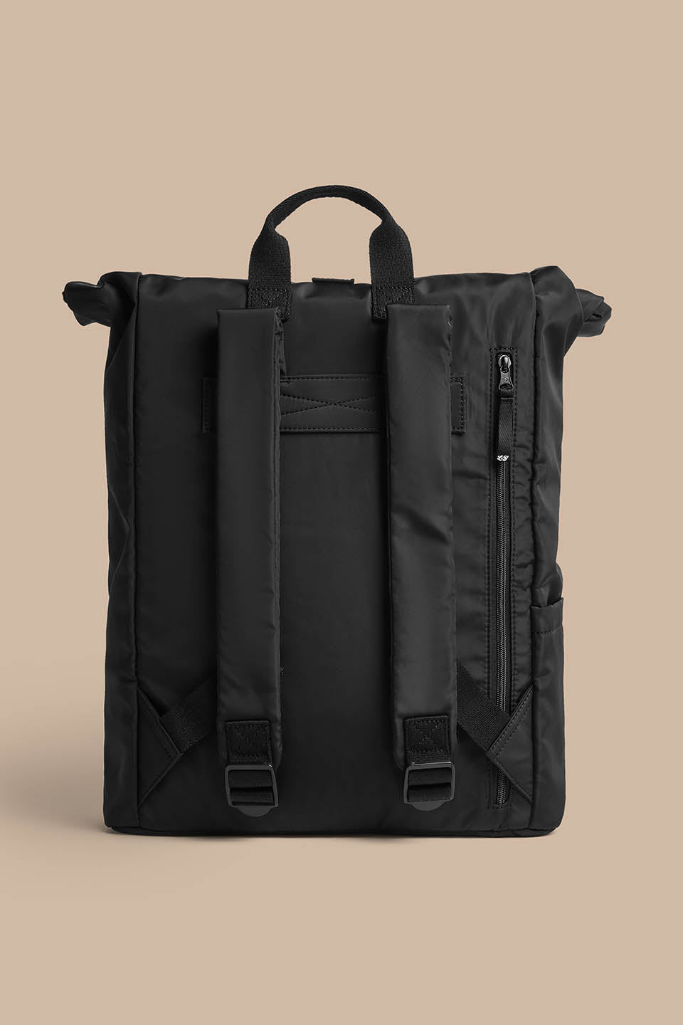 Jenson - Roll Top Backpack Recycled Polyester in Black