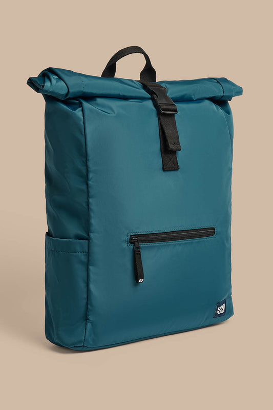 Jenson - Roll Top Backpack Recycled Polyester in Teal