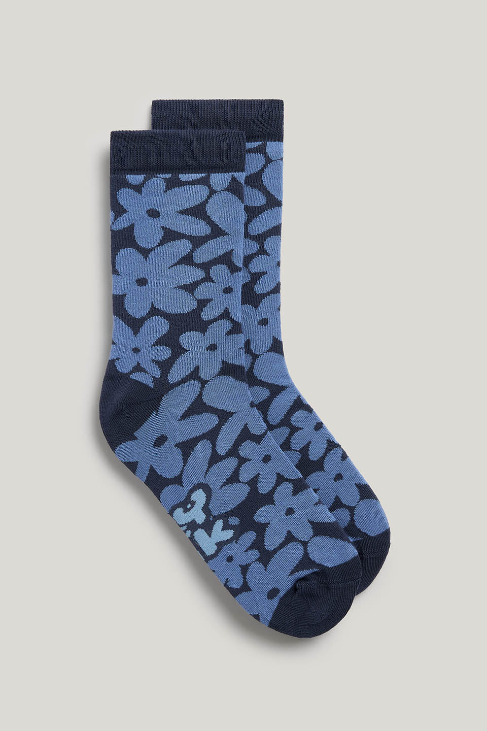 JoJo - Ankle Socks Organic Cotton in Blue Bubble Floral