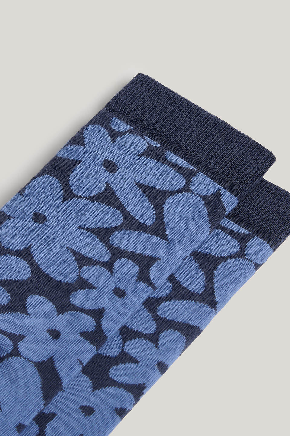 JoJo - Ankle Socks Organic Cotton in Blue Bubble Floral