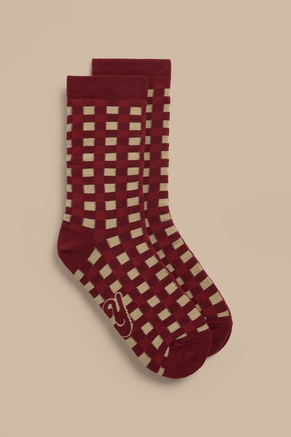 JoJo - Ankle Socks Organic Cotton in Red Gingham