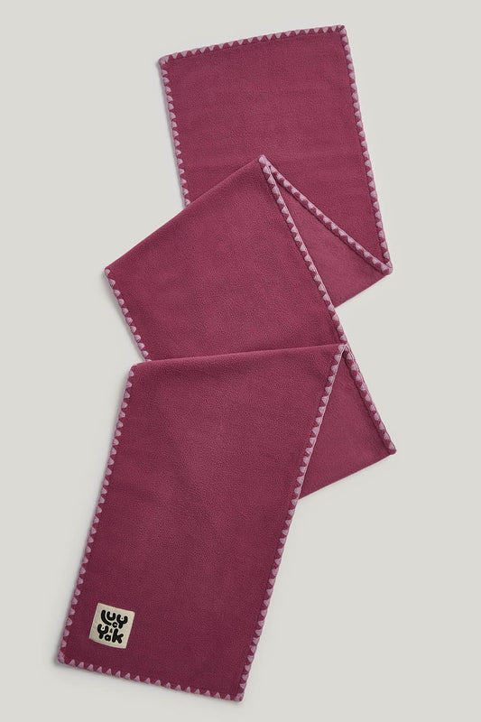 Kiri - Blanket Stitch Scarf Recycled Polyester in Pink