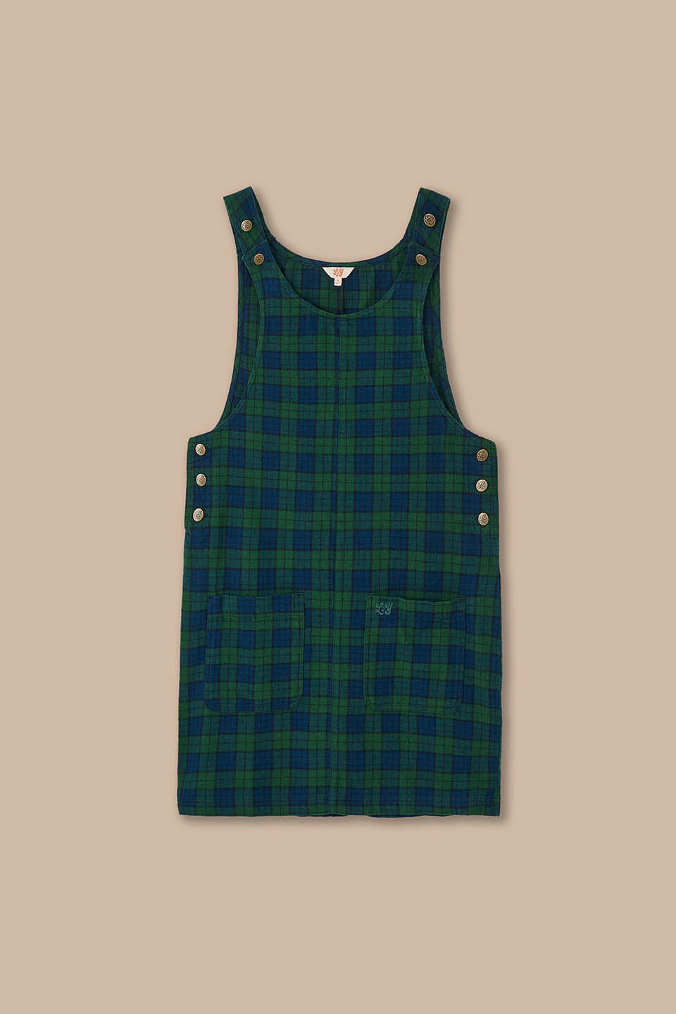 Layla - Mini Brushed Cotton Dress in Wilderness Tartan