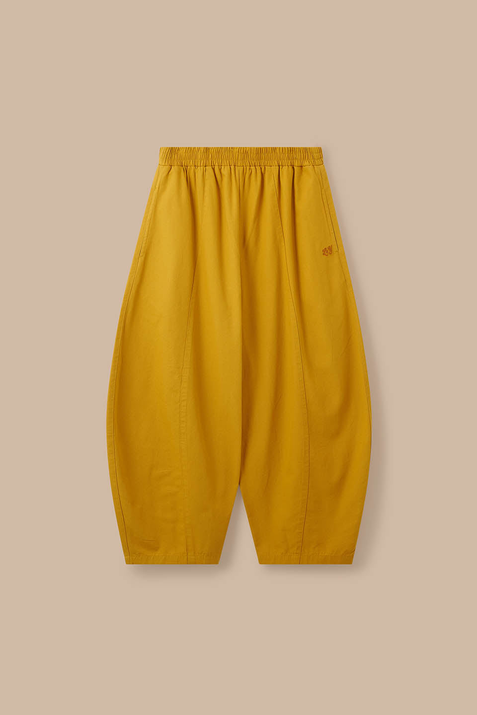 Obregon - Barrel Leg Trousers Organic Cotton in Mustard