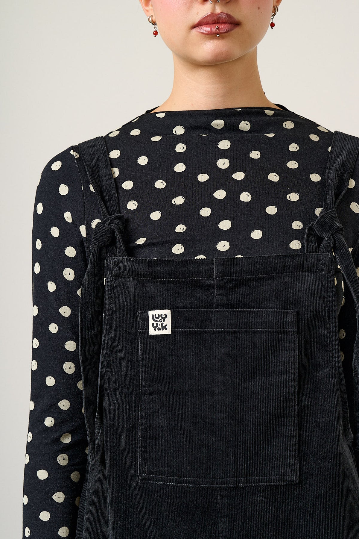 Original - Straight Leg Dungarees Organic Cotton Corduroy in Black