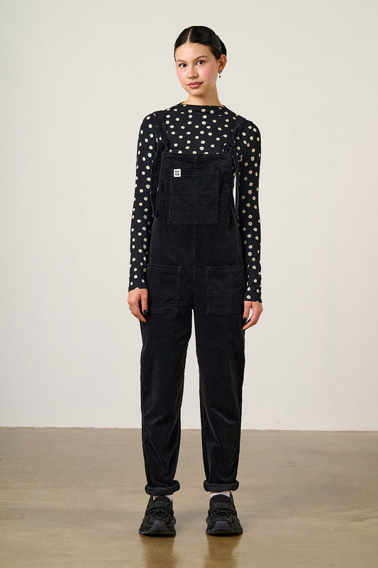 Original - Straight Leg Dungarees Organic Cotton Corduroy in Black