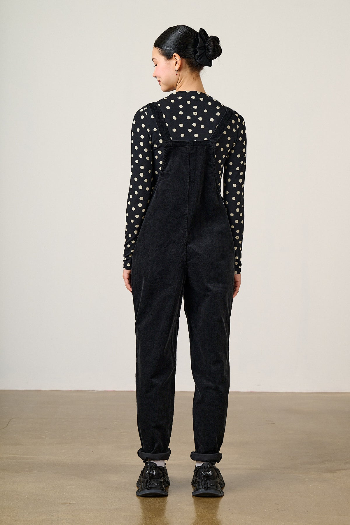 Original - Straight Leg Dungarees Organic Cotton Corduroy in Black