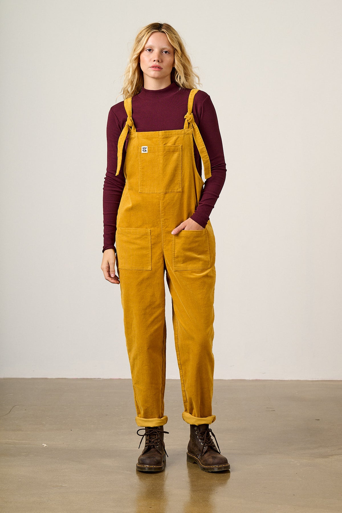 Original - Corduroy Dungarees in Mustard Yellow