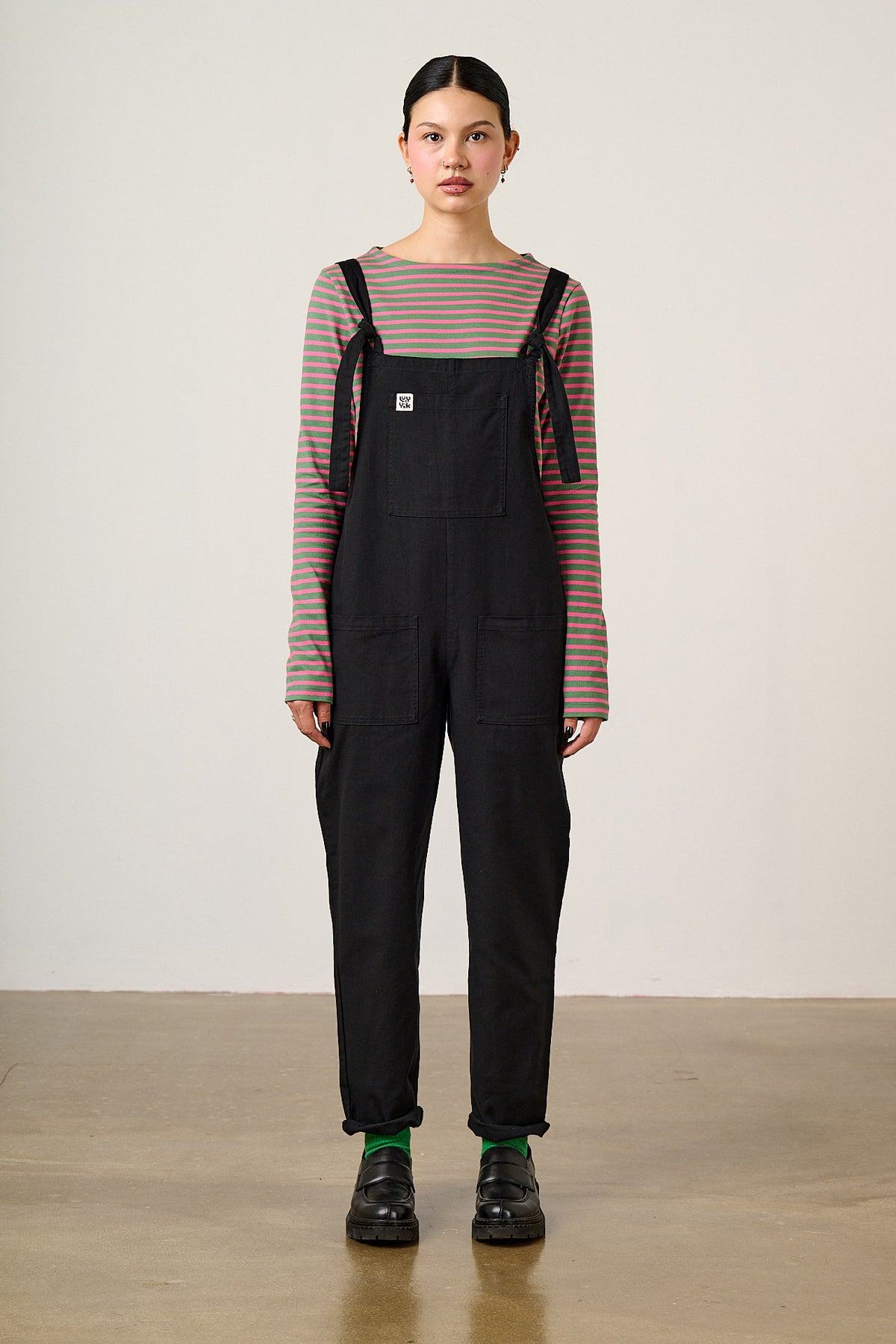 Original - Straight Leg Dungarees Organic Cotton in Black