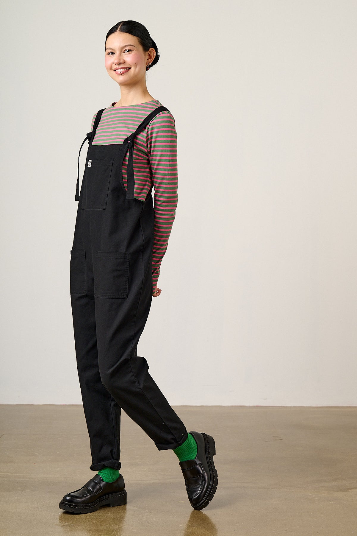 Original - Straight Leg Dungarees Organic Cotton in Black