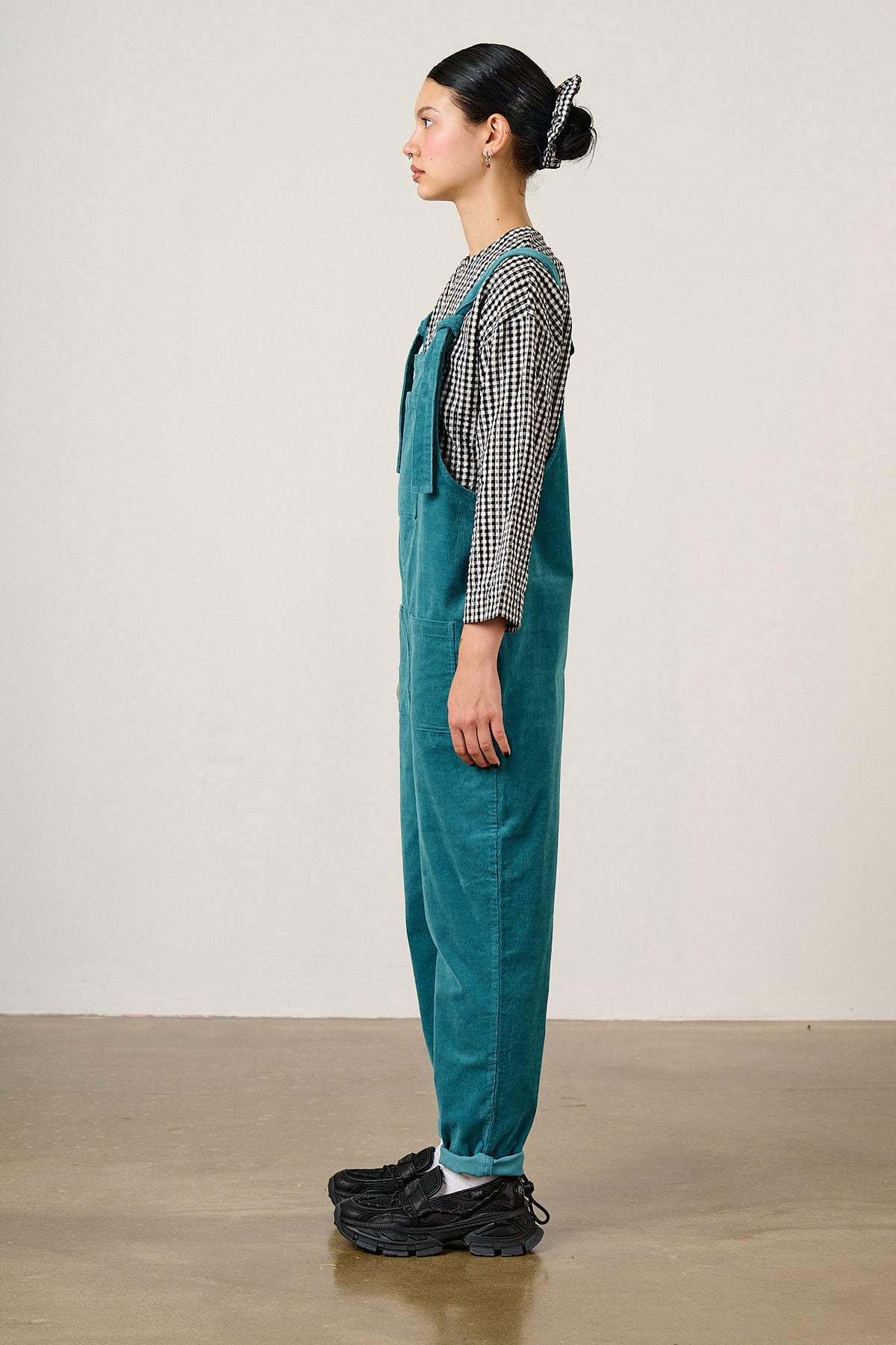 Original  - Organic Corduroy Dungarees in Harbour Blue