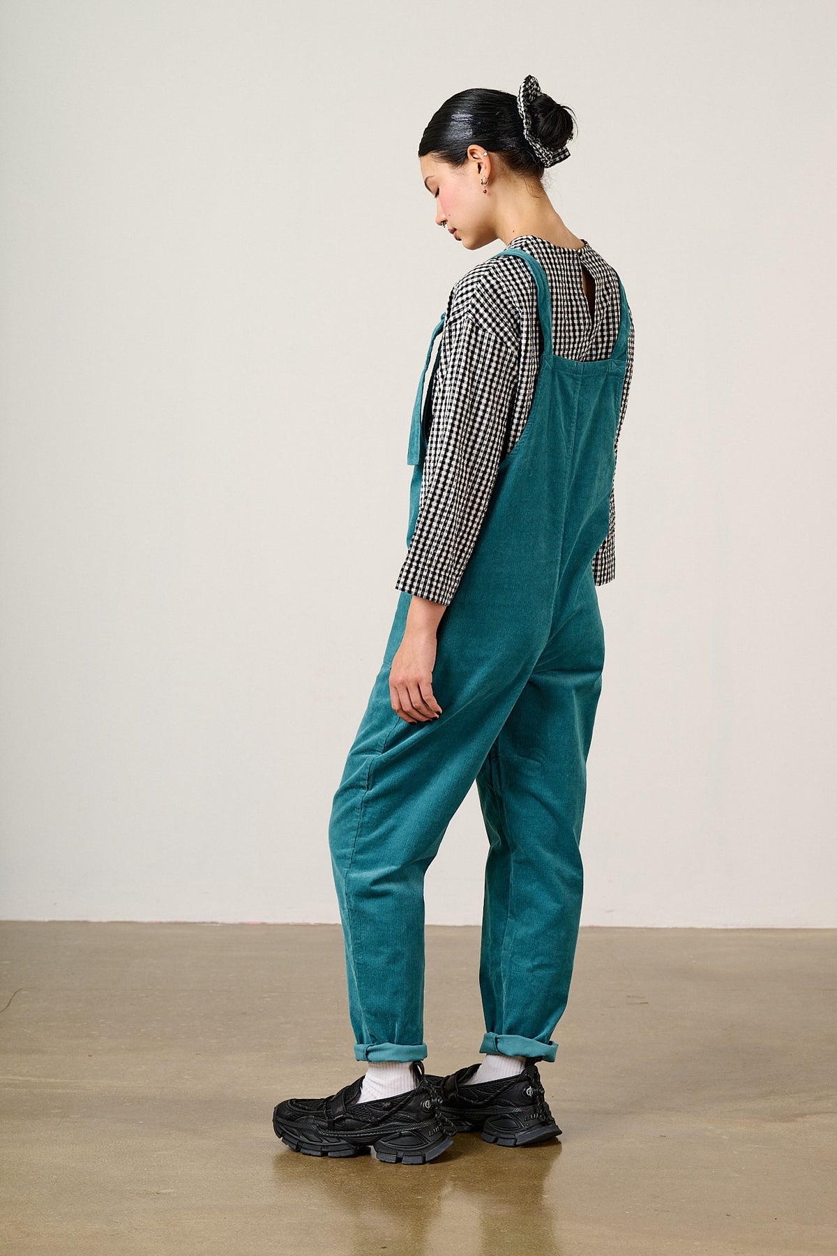 Original  - Organic Corduroy Dungarees in Harbour Blue