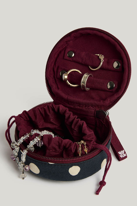 Rouen - Jewellery Case Organic Cotton in Polka Dot