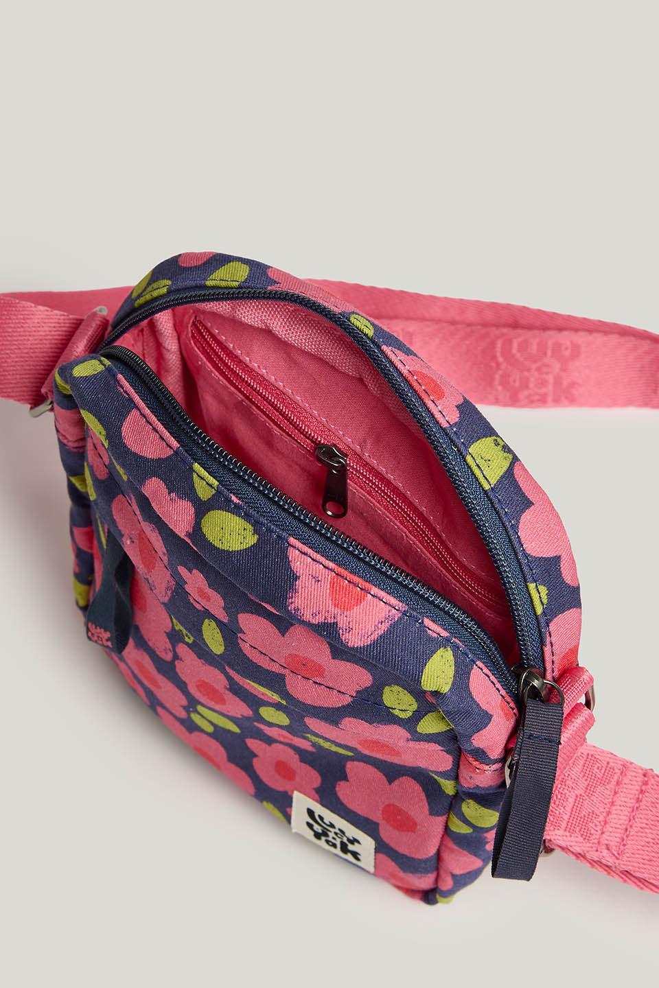 Roxton - Crossbody Bag Organic Cotton in Pink Floral