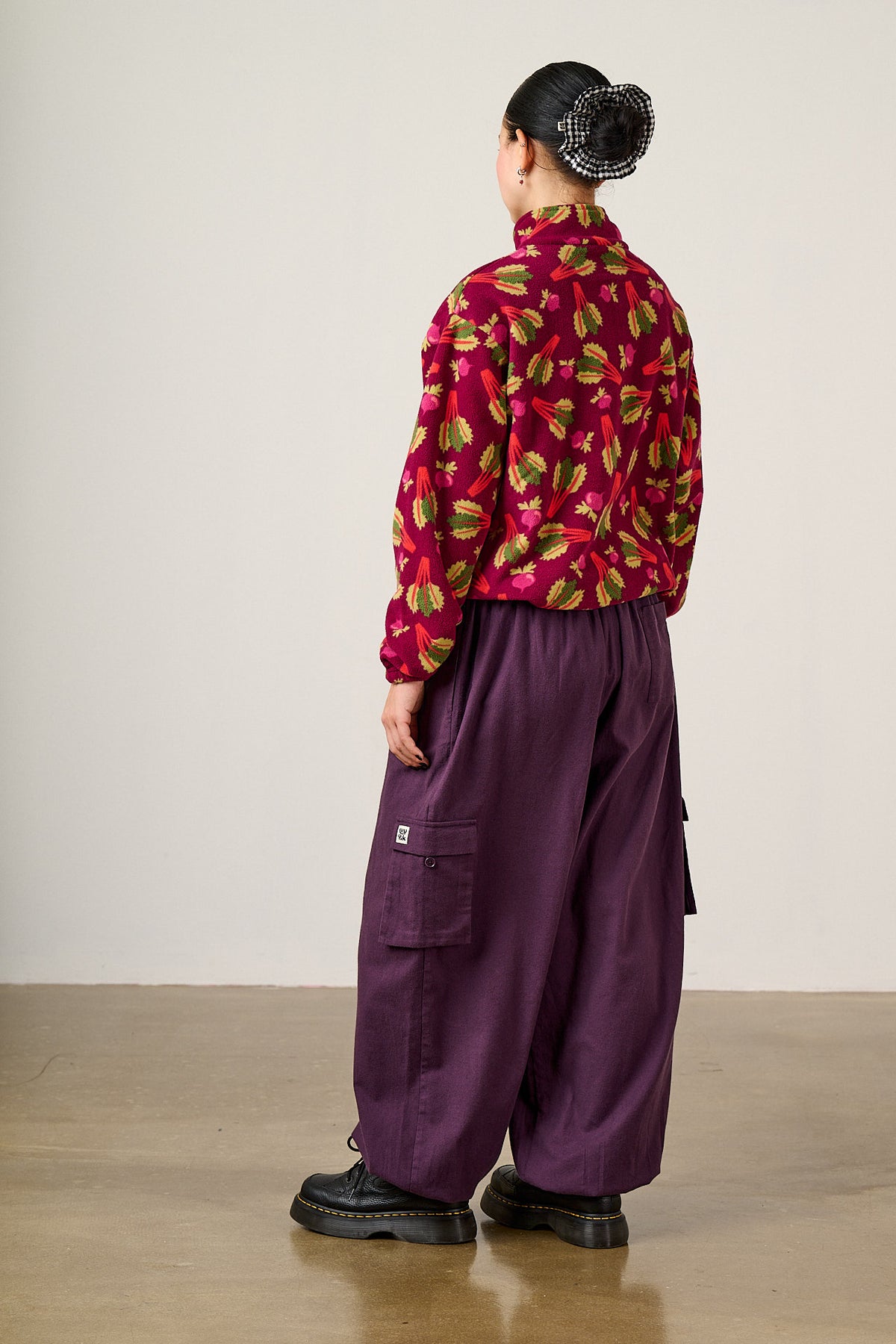 Stevie - Polar Fleece Recycled Polyester in Rhubarb