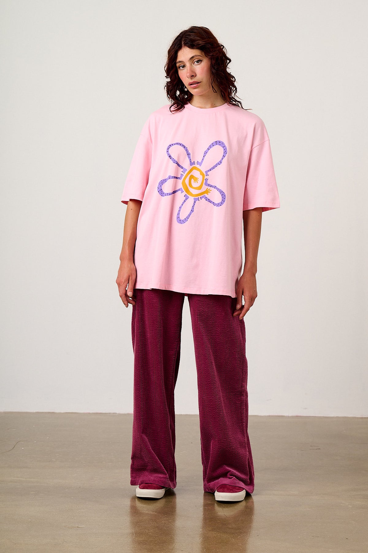 Benny - Oversized T-Shirt Organic Cotton in Pin It Polly & Yak
