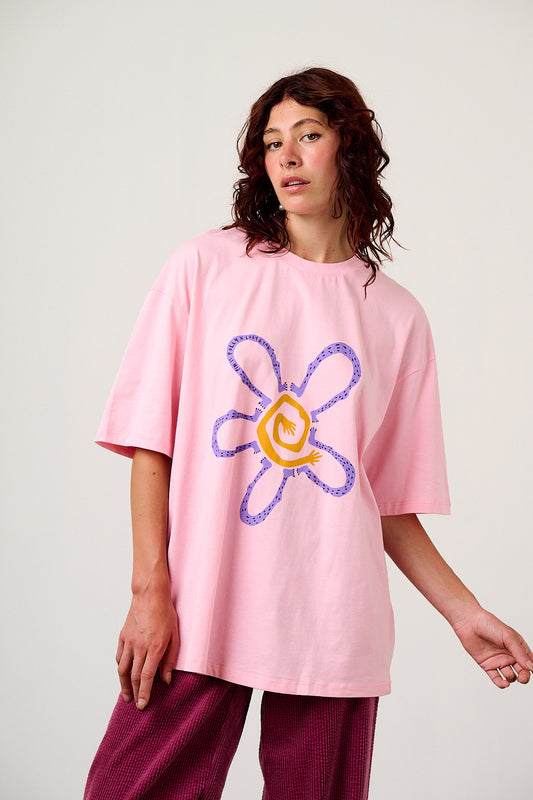 Benny - Oversized T-Shirt Organic Cotton in Pin It Polly & Yak