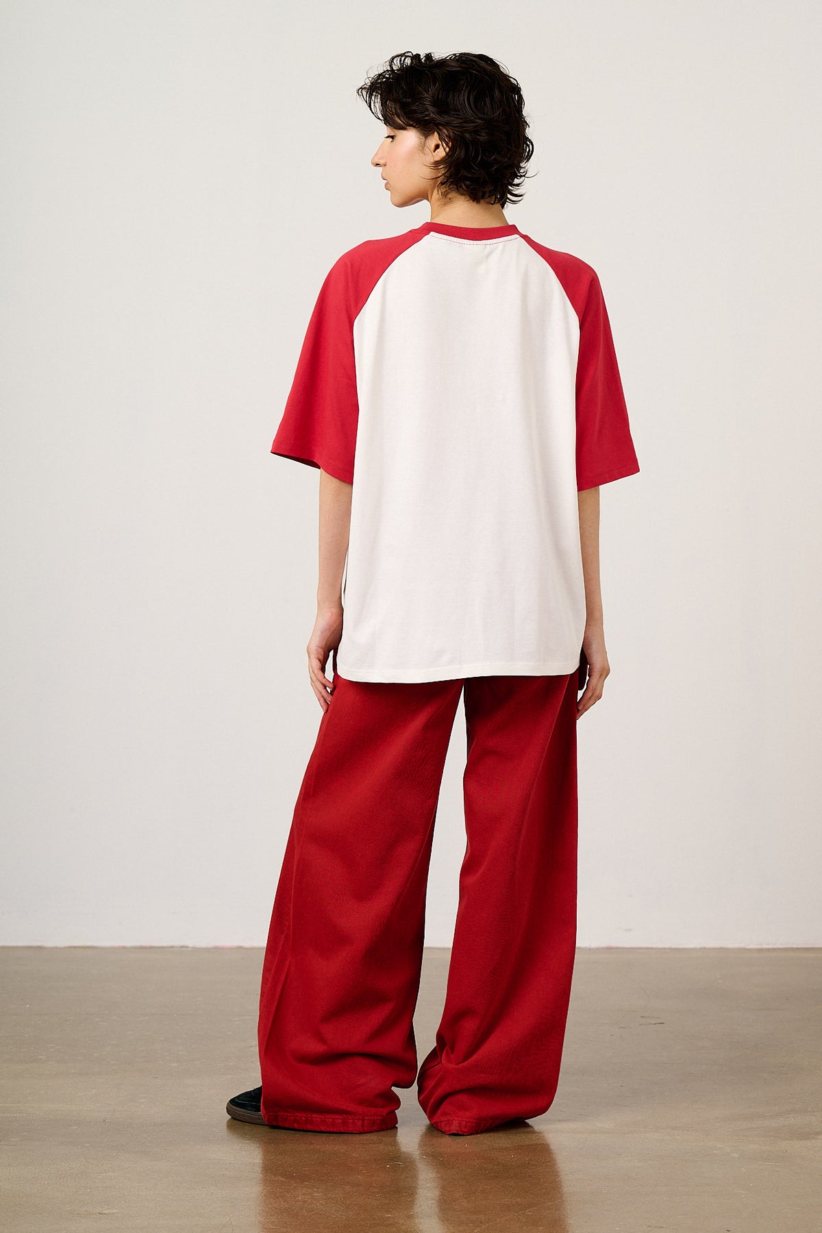 Bradley - Oversized Raglan T-Shirt Organic Cotton in Cherry Sweet Print