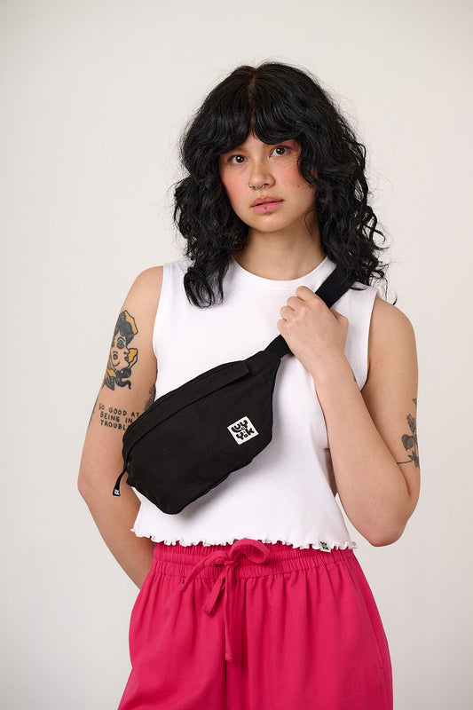 Brodie - Bumbag Organic Cotton Canvas in Black
