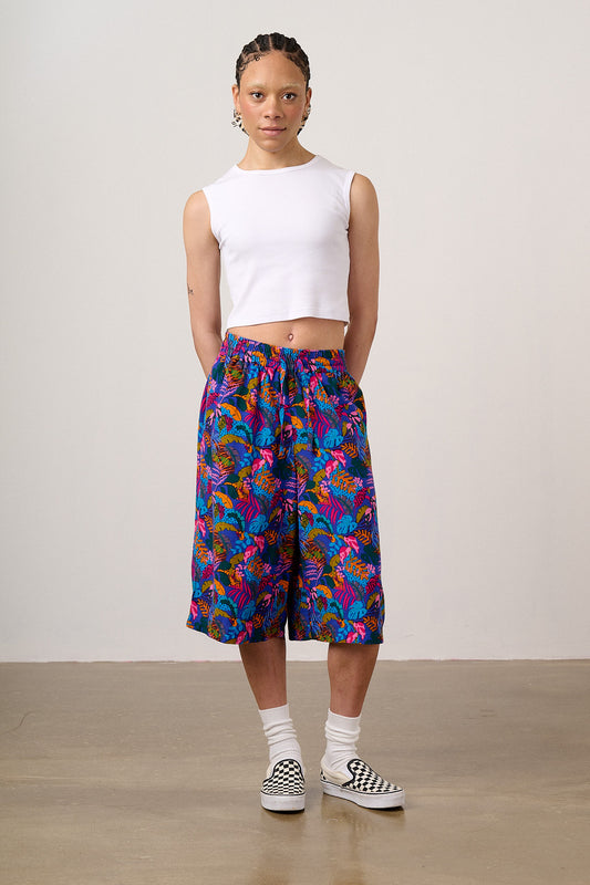 Carlos - Shorts ECOVERO Viscose Blend in Wild Expression Print