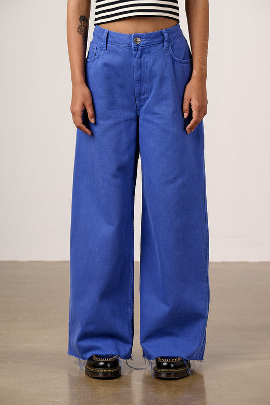 Carter - Wide Leg Jeans Organic Cotton in Dazzling Blue Wash