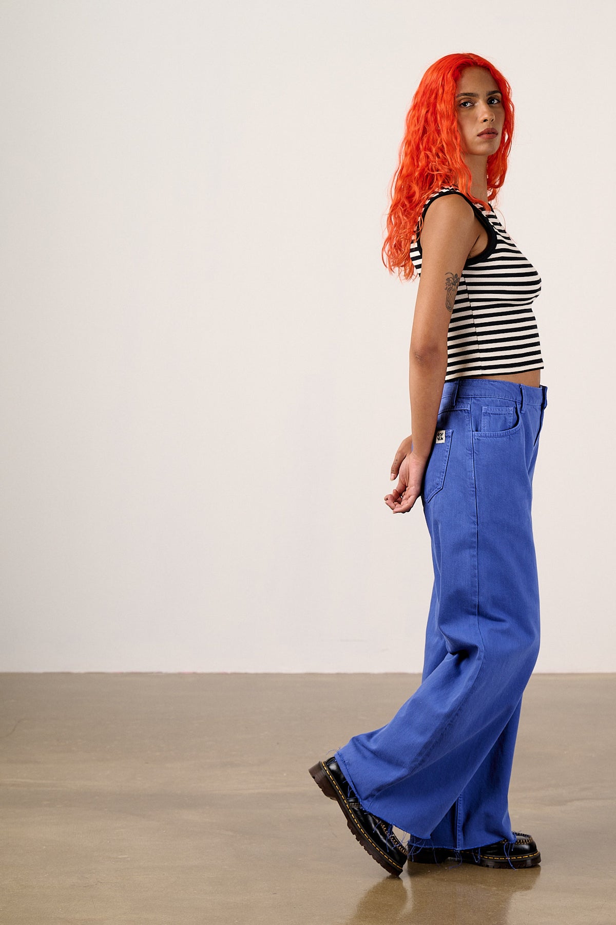 Carter - Wide Leg Jeans Organic Cotton in Dazzling Blue Wash
