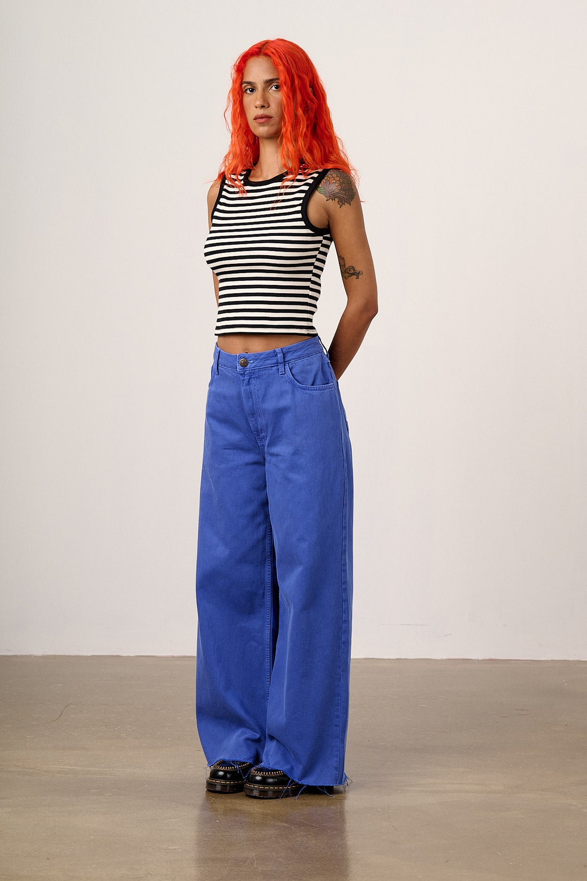 Carter - Wide Leg Jeans Organic Cotton in Dazzling Blue Wash