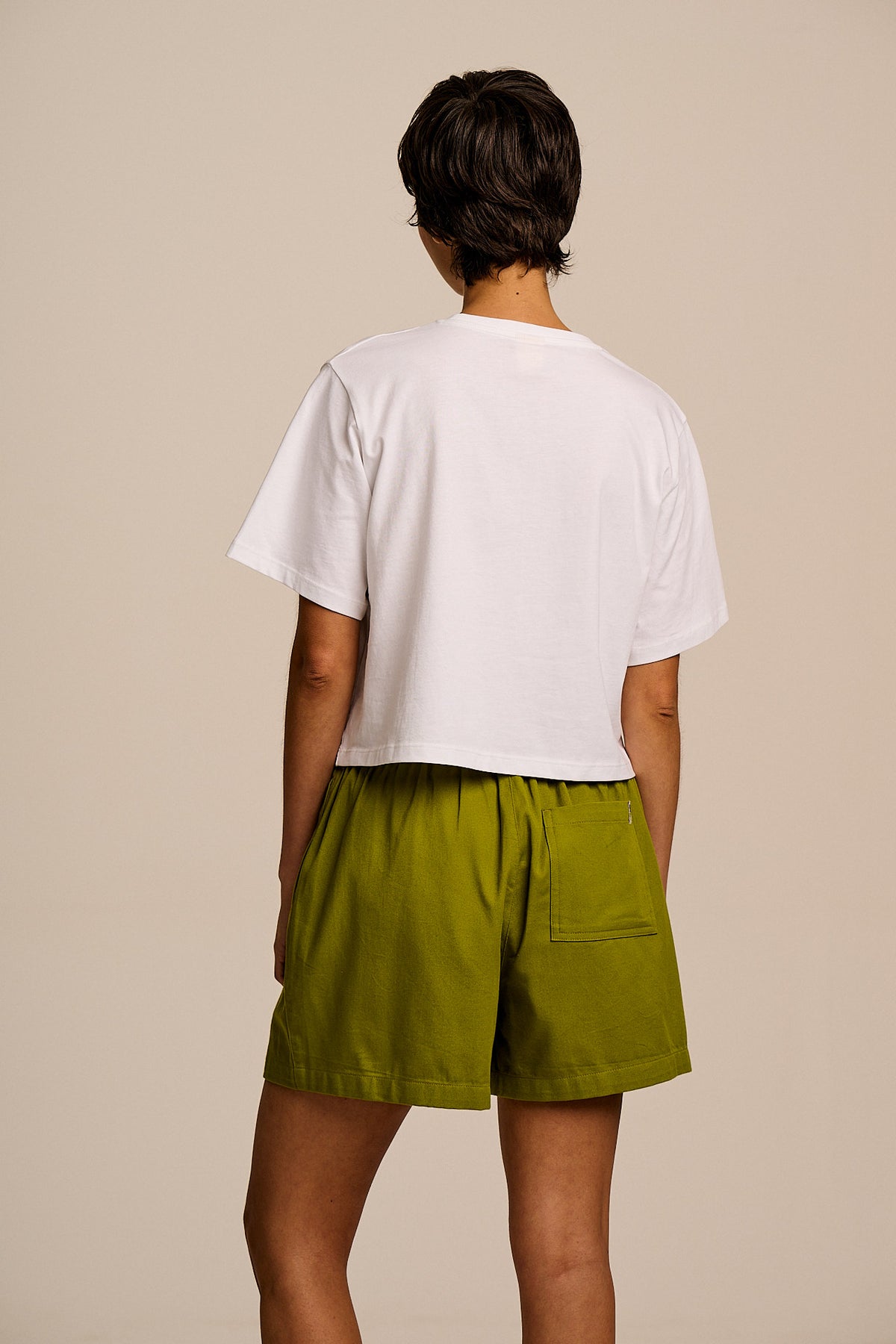 Charlie - Cotton Shorts in Cypress Green