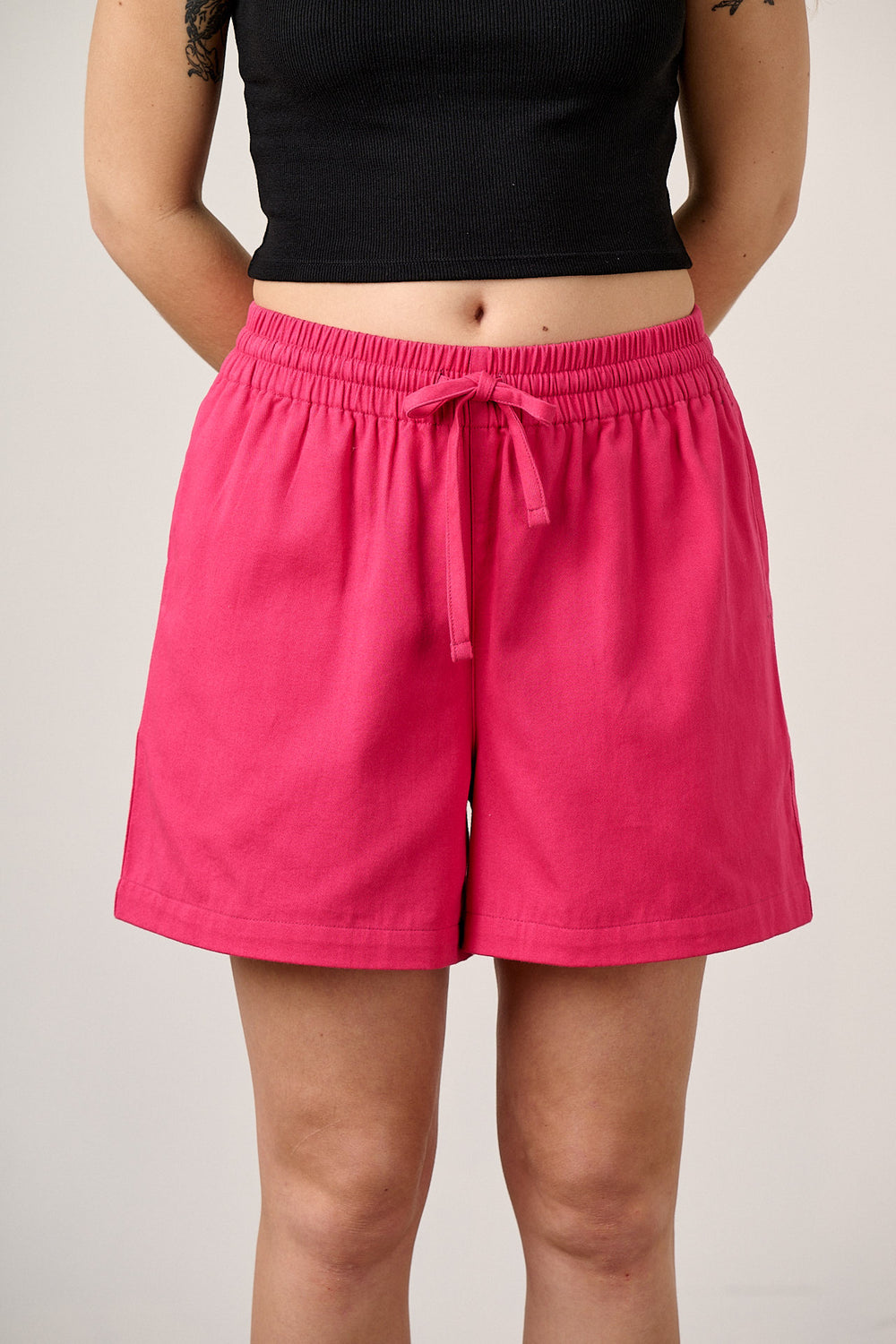 Charlie - Cotton Shorts in Fuchsia Rose
