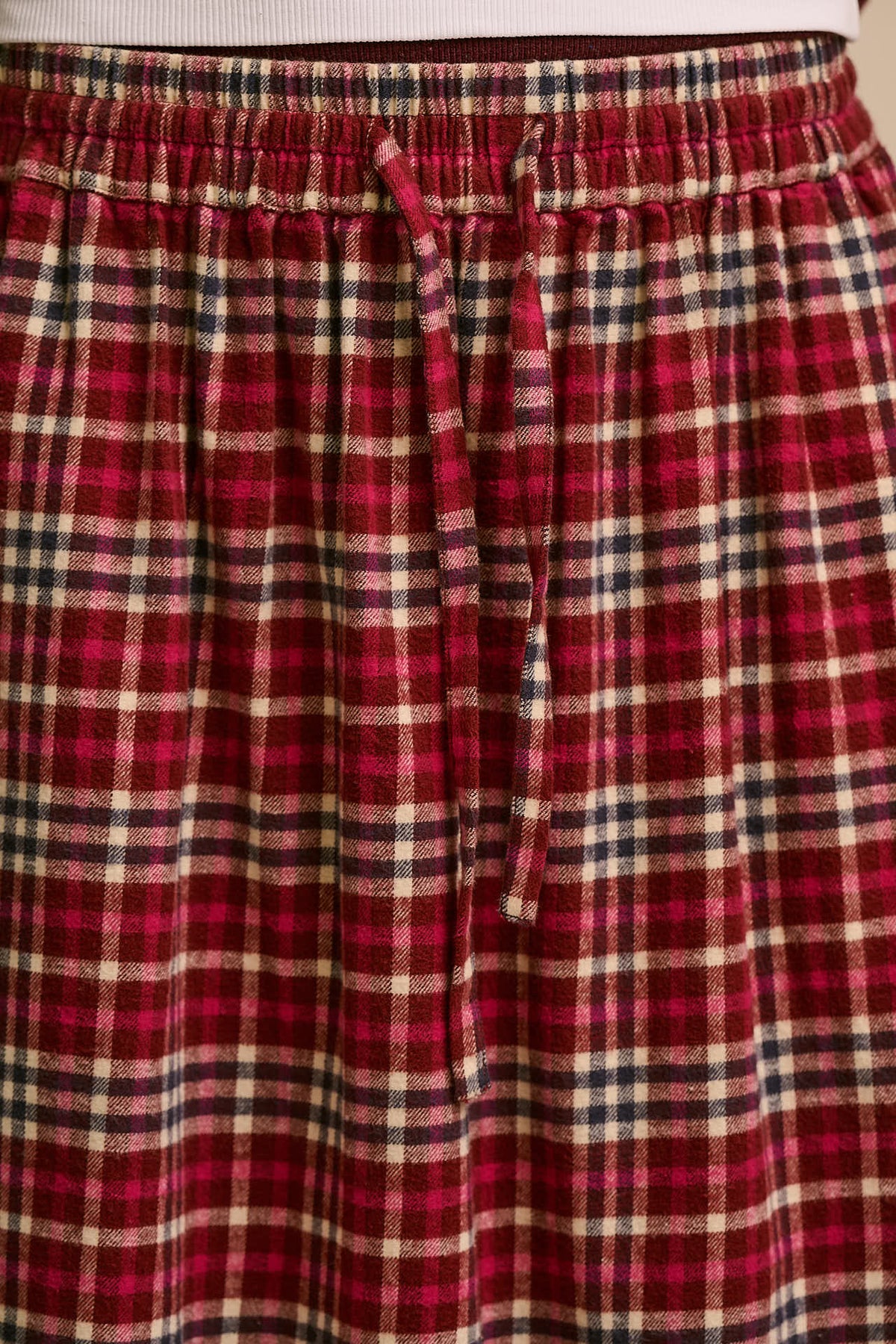 Clara - A-Line Midi Skirt Organic Brushed Cotton in Red Ahoy Check