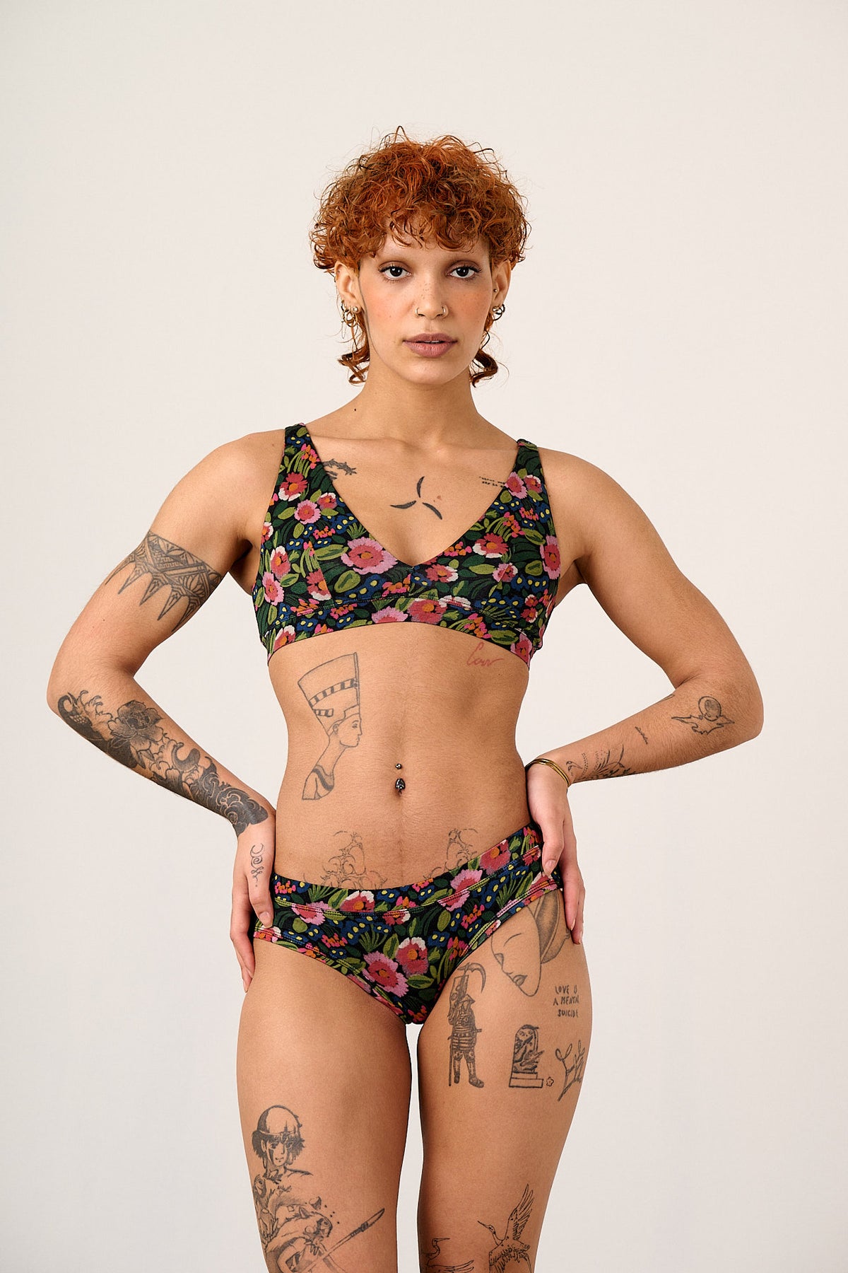 Collette - Briefs Viscose in Black Marie Print