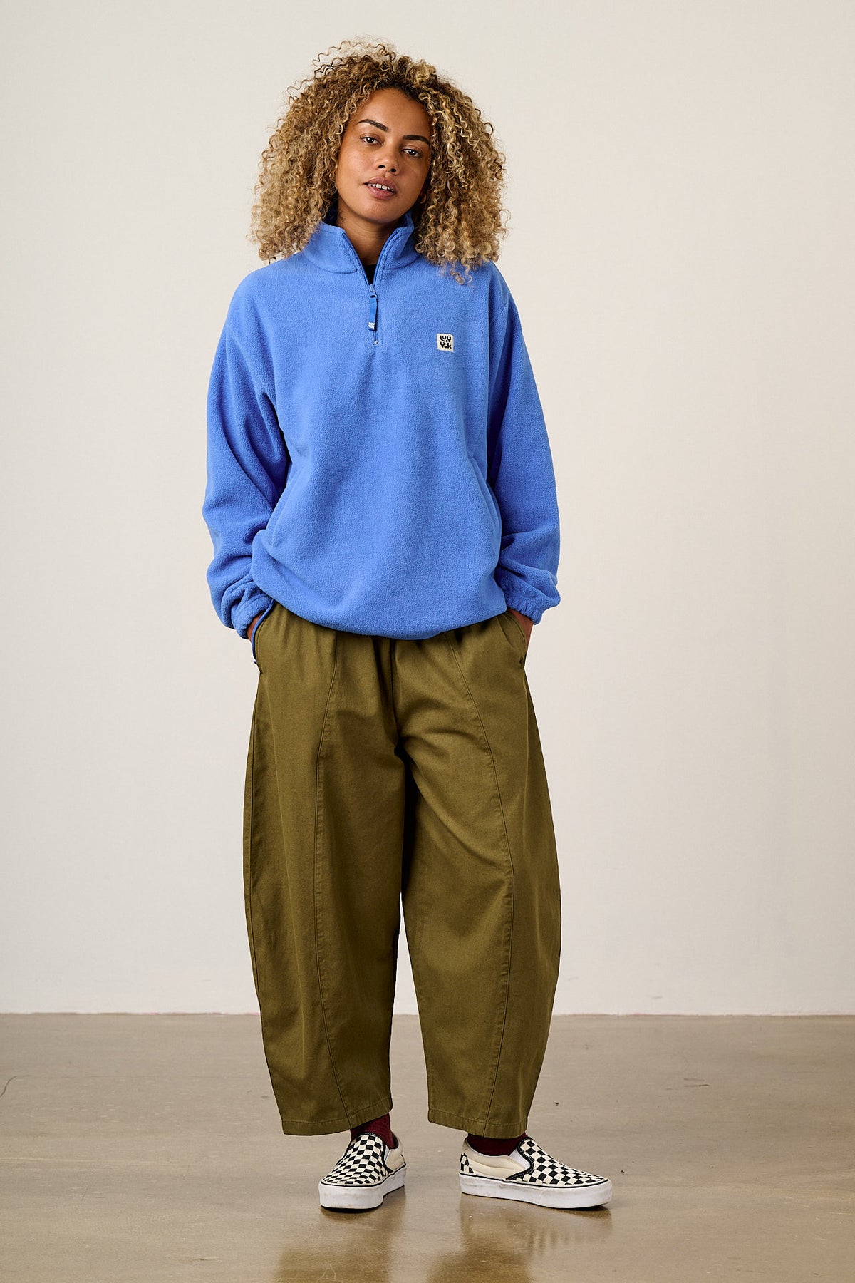Stevie - Polar Fleece Recycled Polyester in Blue