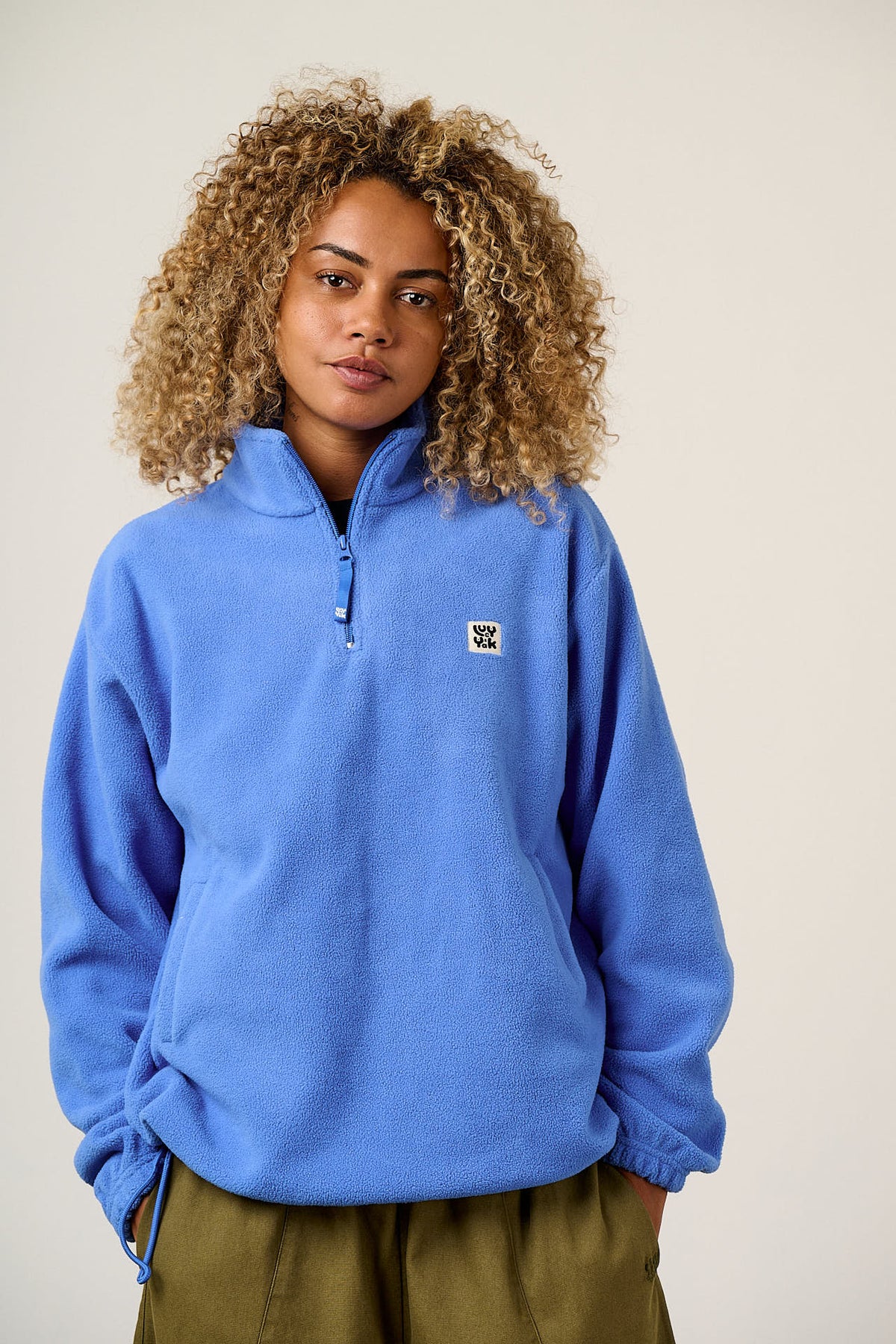 Stevie - Polar Fleece Recycled Polyester in Blue