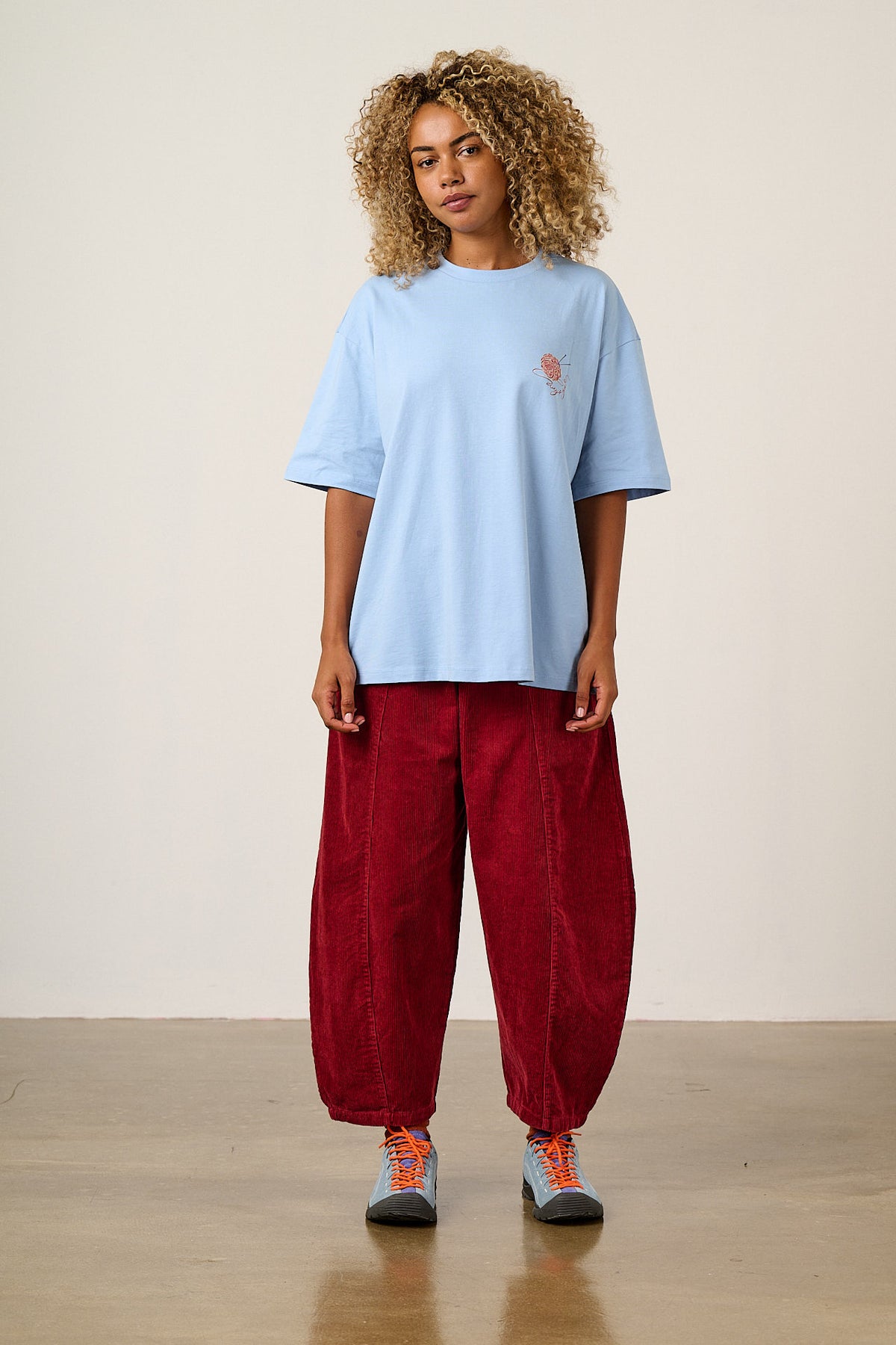 Benny - Oversized T-Shirt Organic Cotton in Knitted Cats