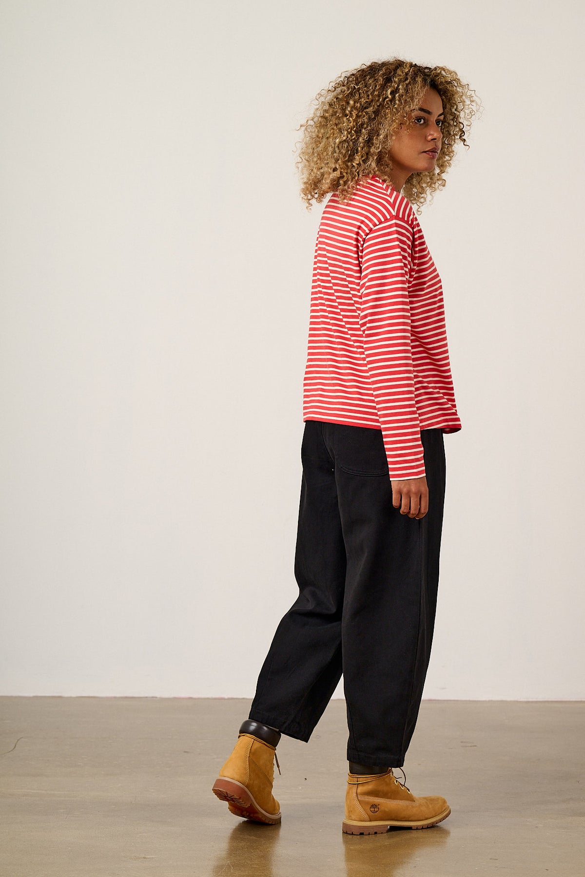 Mysen - Long Sleeve T-Shirt Organic Cotton in Red Stripe