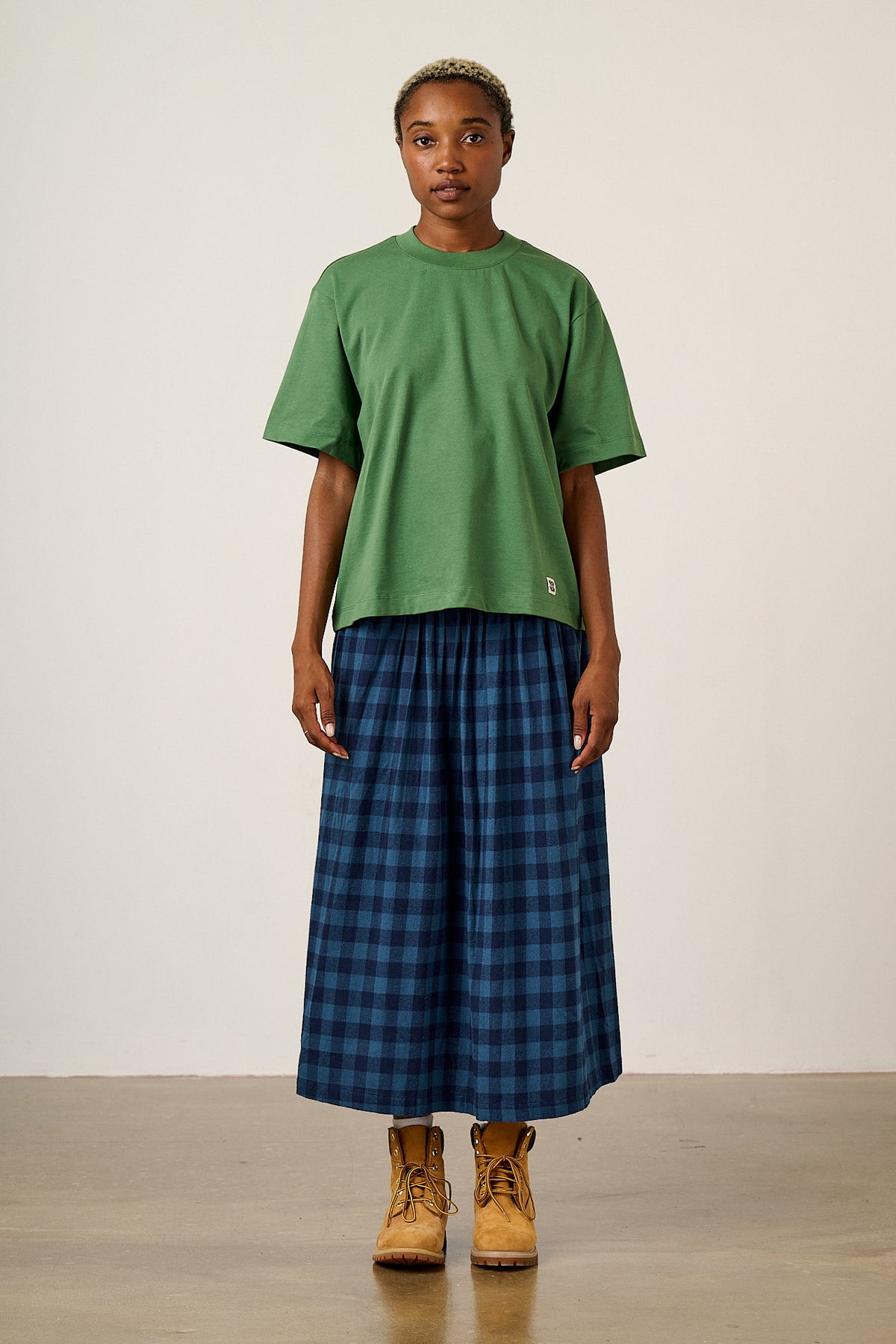 Noa - Boxy T-Shirt Organic Cotton in Green
