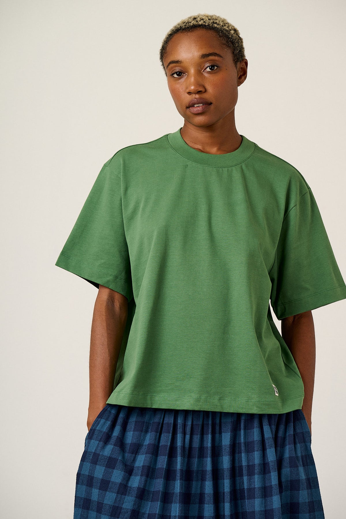 Noa - Boxy T-Shirt Organic Cotton in Green
