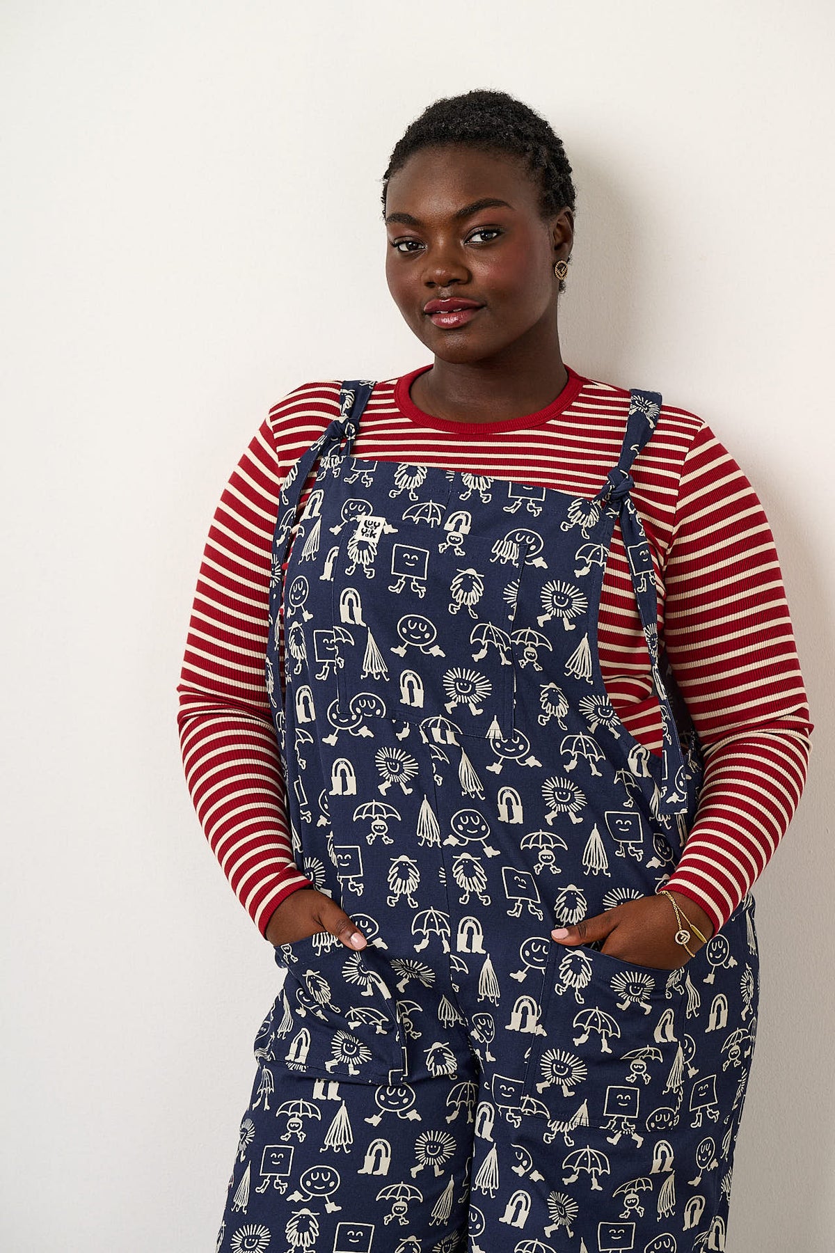 L.E. Original - Organic Cotton Dungarees in Walking in the Rain Studio Arhoj & Yak