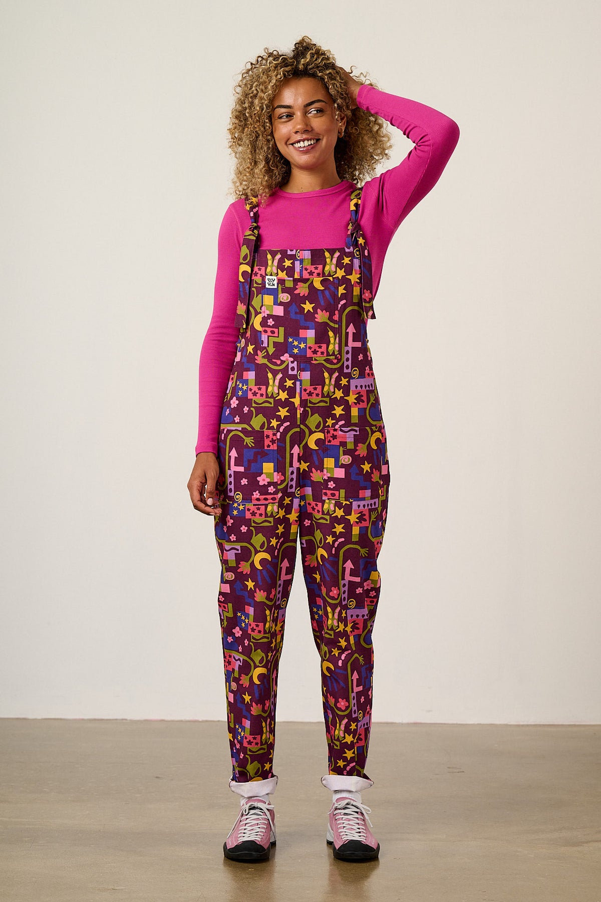 Original - Straight Leg Dungarees Organic Cotton in Pin It Polly & Yak