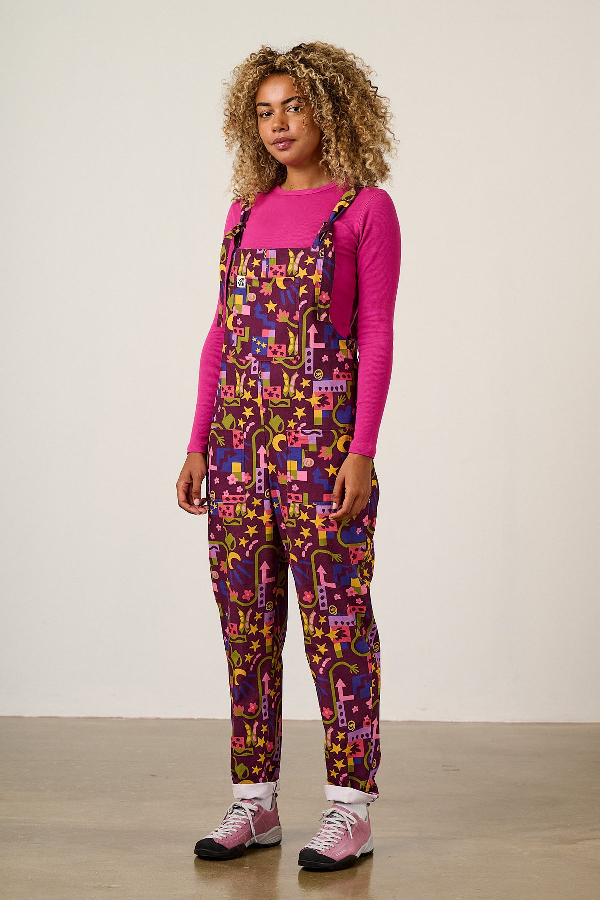 Original - Straight Leg Dungarees Organic Cotton in Pin It Polly & Yak
