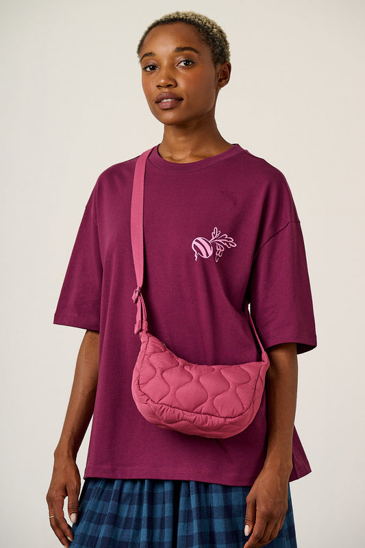Reims - Crossbody Bag Recycled Polyester in Raspberry